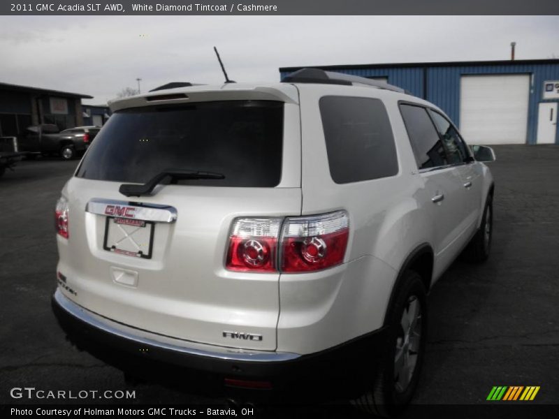 White Diamond Tintcoat / Cashmere 2011 GMC Acadia SLT AWD