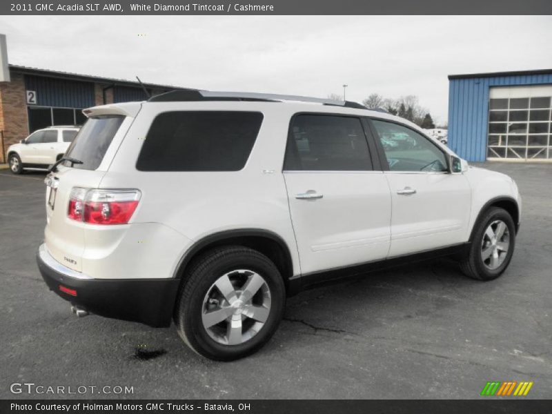 White Diamond Tintcoat / Cashmere 2011 GMC Acadia SLT AWD