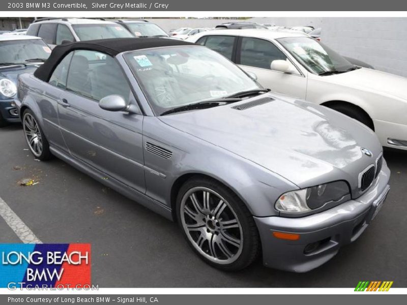 Silver Grey Metallic / Grey 2003 BMW M3 Convertible
