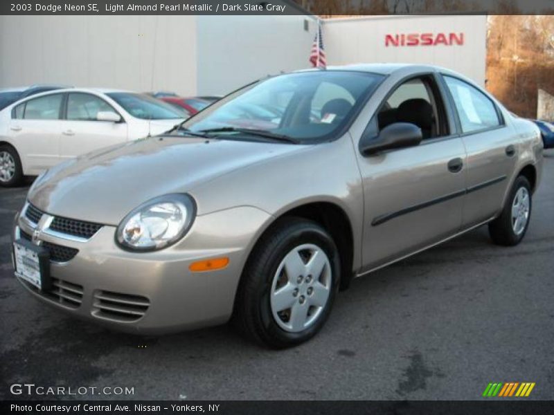 Light Almond Pearl Metallic / Dark Slate Gray 2003 Dodge Neon SE