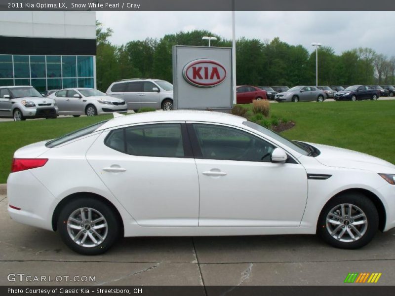 Snow White Pearl / Gray 2011 Kia Optima LX