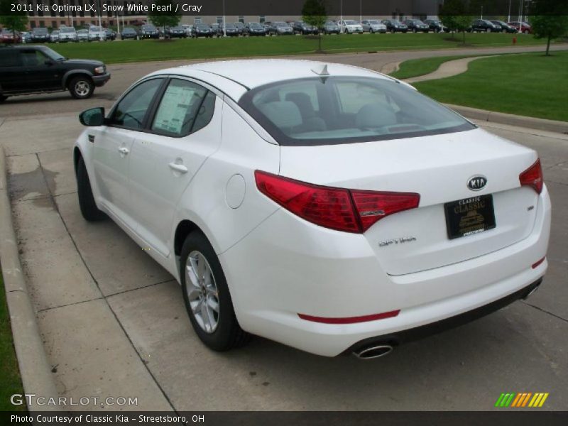 Snow White Pearl / Gray 2011 Kia Optima LX