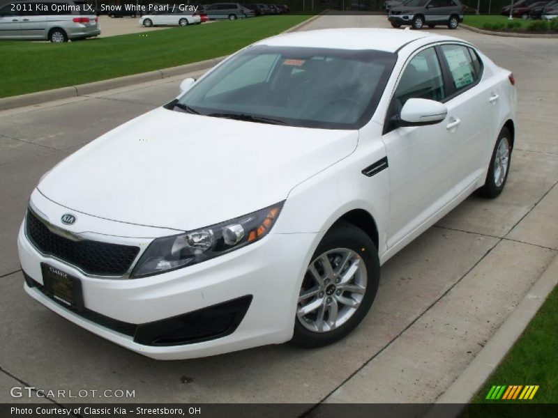 Snow White Pearl / Gray 2011 Kia Optima LX