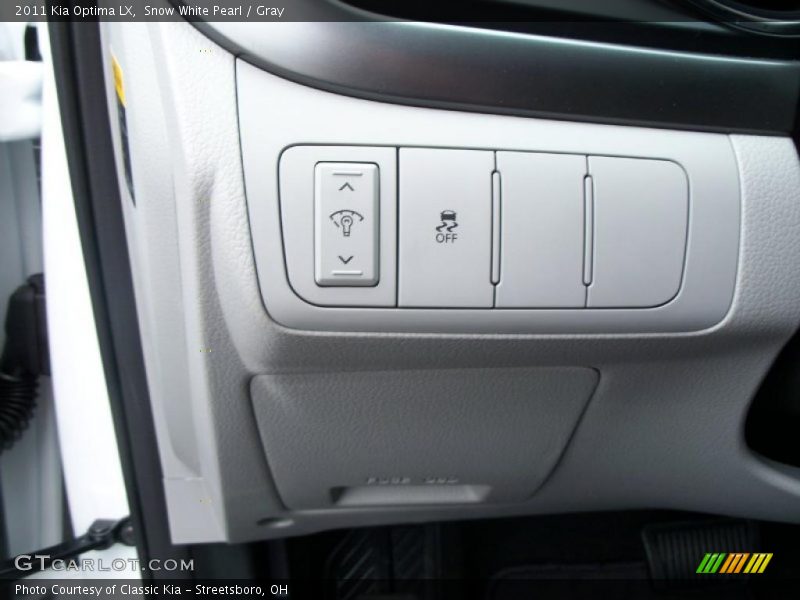 Snow White Pearl / Gray 2011 Kia Optima LX