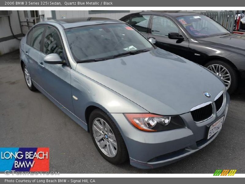 Quartz Blue Metallic / Black 2006 BMW 3 Series 325i Sedan