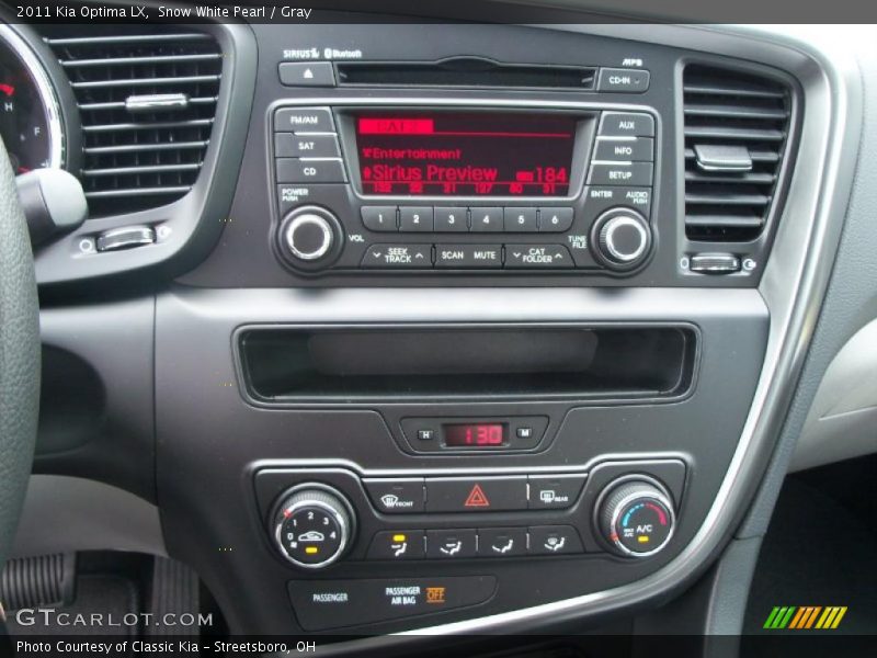 Snow White Pearl / Gray 2011 Kia Optima LX