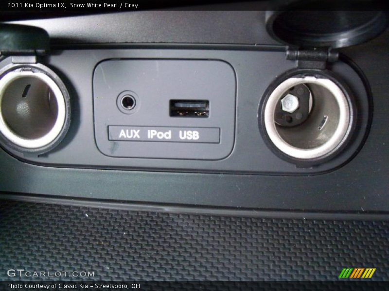 Snow White Pearl / Gray 2011 Kia Optima LX