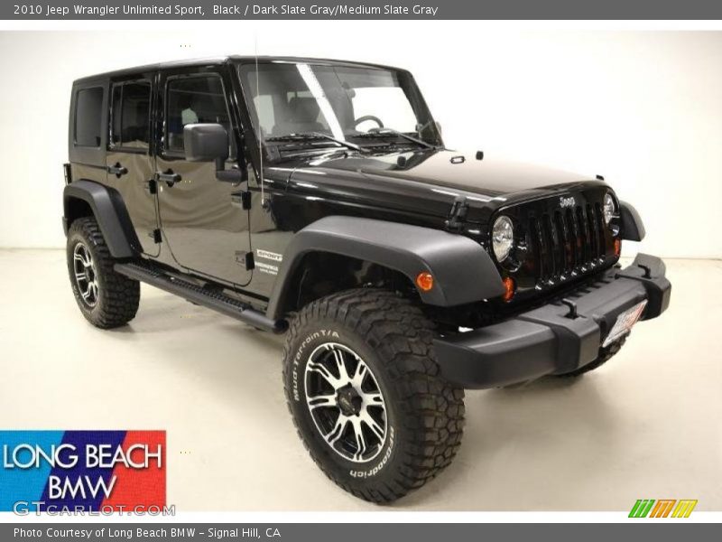 Black / Dark Slate Gray/Medium Slate Gray 2010 Jeep Wrangler Unlimited Sport