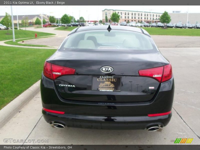 Ebony Black / Beige 2011 Kia Optima LX