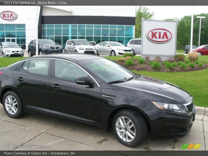 Ebony Black / Gray 2011 Kia Optima LX