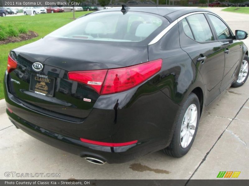 Ebony Black / Gray 2011 Kia Optima LX