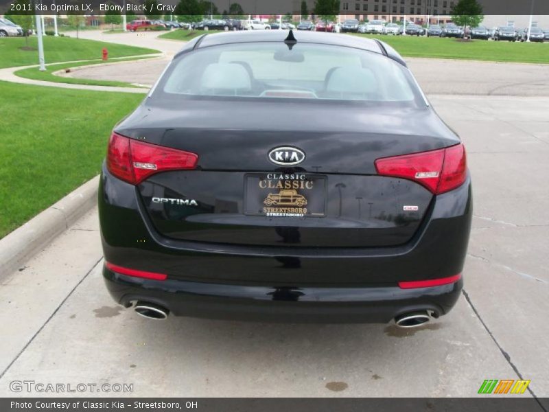 Ebony Black / Gray 2011 Kia Optima LX