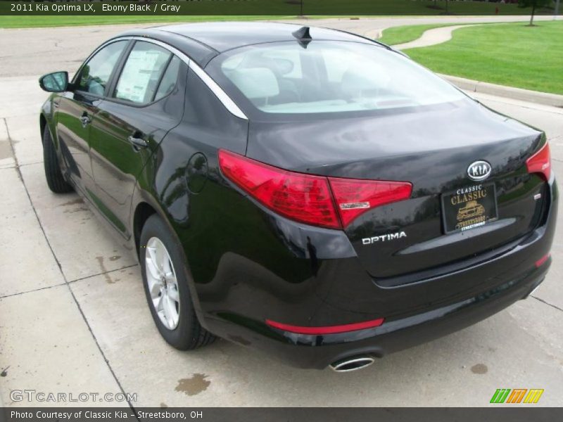 Ebony Black / Gray 2011 Kia Optima LX