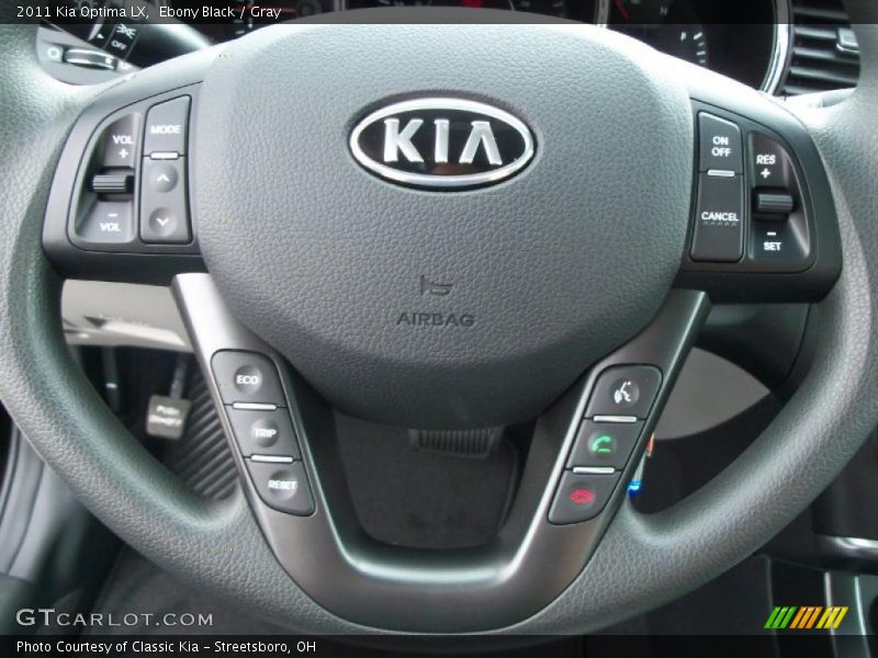 Ebony Black / Gray 2011 Kia Optima LX