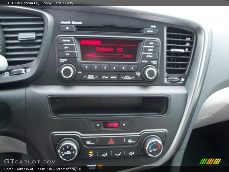 Ebony Black / Gray 2011 Kia Optima LX