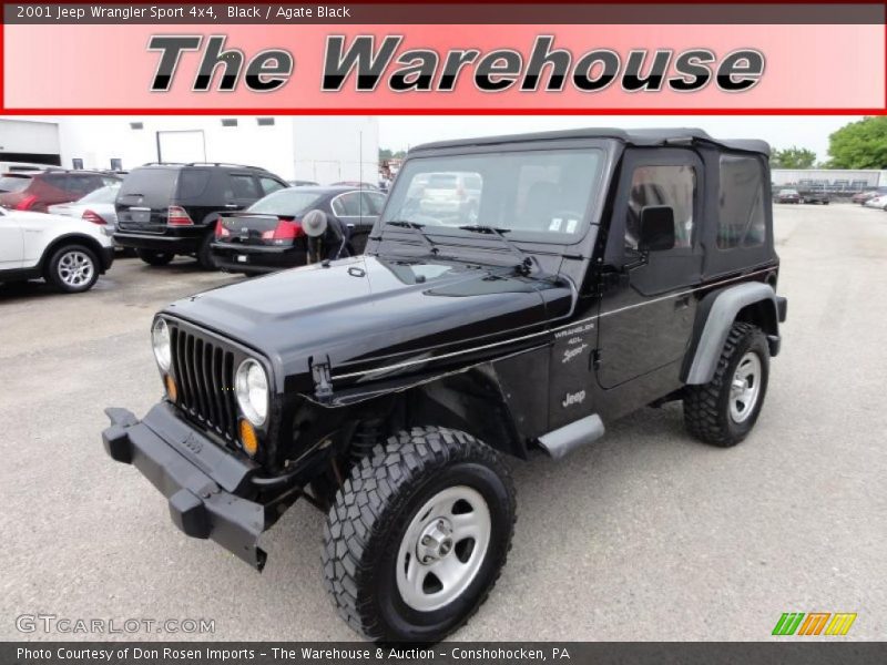 Black / Agate Black 2001 Jeep Wrangler Sport 4x4
