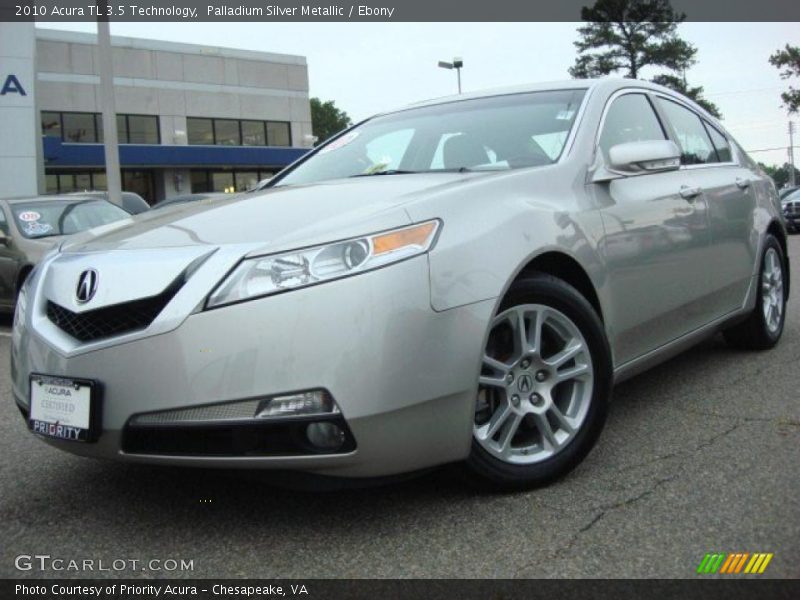 Palladium Silver Metallic / Ebony 2010 Acura TL 3.5 Technology
