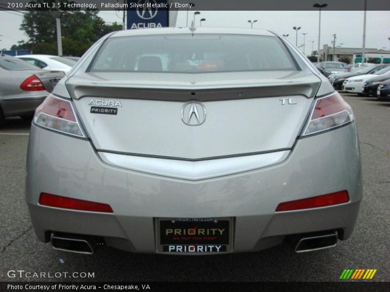 Palladium Silver Metallic / Ebony 2010 Acura TL 3.5 Technology