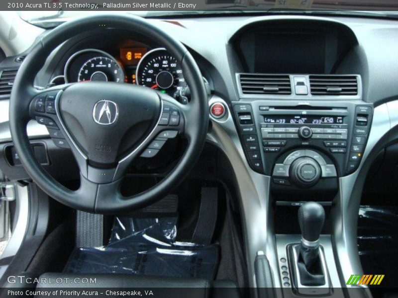 Palladium Silver Metallic / Ebony 2010 Acura TL 3.5 Technology