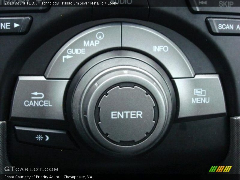 Palladium Silver Metallic / Ebony 2010 Acura TL 3.5 Technology
