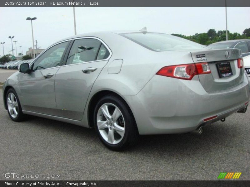 Palladium Metallic / Taupe 2009 Acura TSX Sedan
