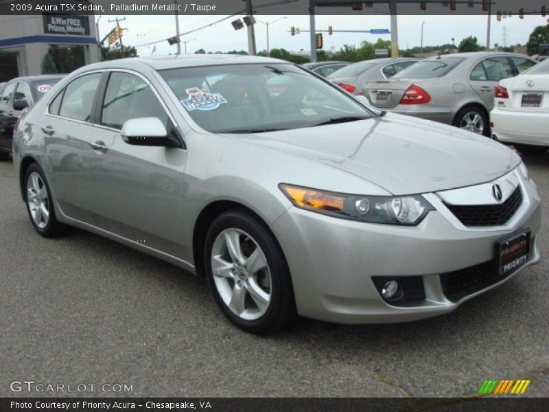 Palladium Metallic / Taupe 2009 Acura TSX Sedan