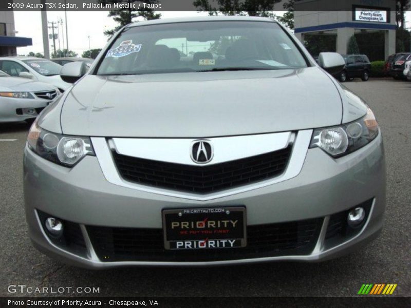 Palladium Metallic / Taupe 2009 Acura TSX Sedan