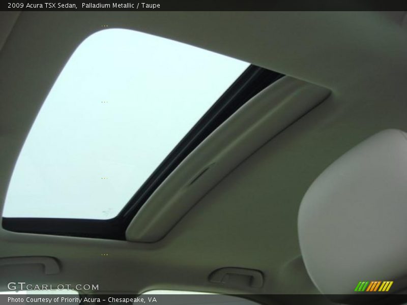 Palladium Metallic / Taupe 2009 Acura TSX Sedan