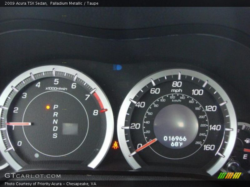 Palladium Metallic / Taupe 2009 Acura TSX Sedan