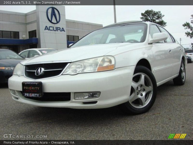 White Diamond Pearl / Parchment 2002 Acura TL 3.2