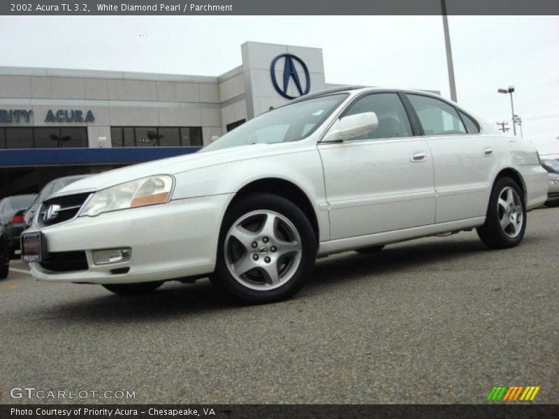 White Diamond Pearl / Parchment 2002 Acura TL 3.2