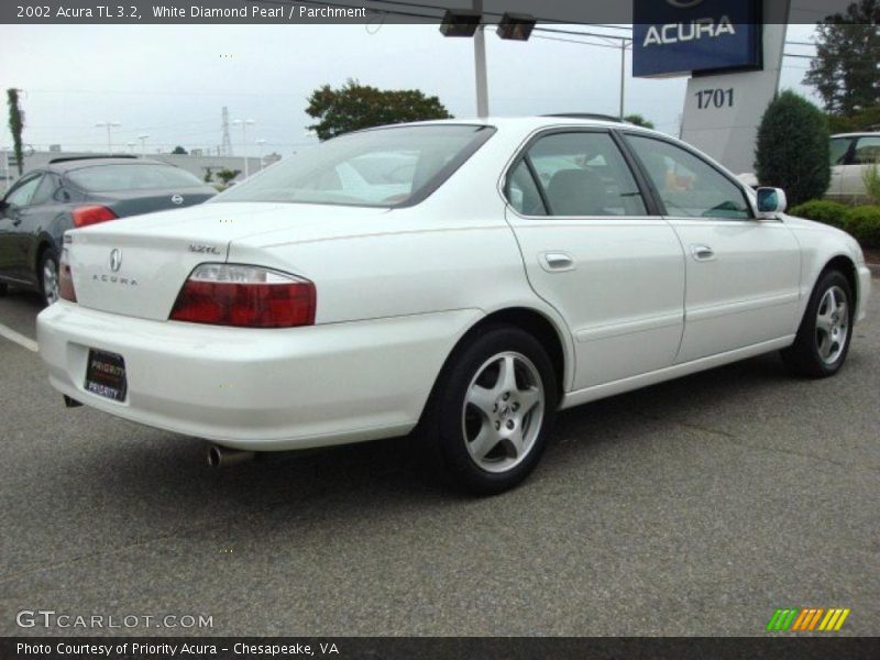 White Diamond Pearl / Parchment 2002 Acura TL 3.2