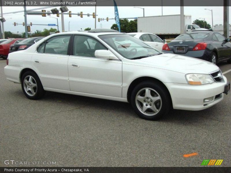 White Diamond Pearl / Parchment 2002 Acura TL 3.2