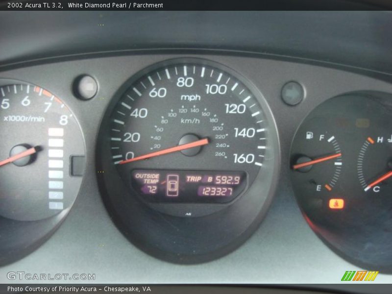 White Diamond Pearl / Parchment 2002 Acura TL 3.2