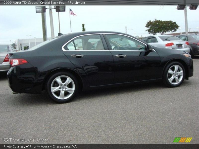 Crystal Black Pearl / Parchment 2009 Acura TSX Sedan