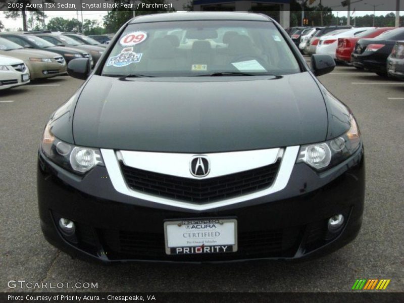 Crystal Black Pearl / Parchment 2009 Acura TSX Sedan