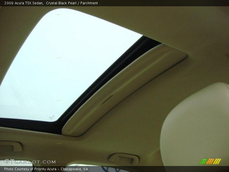 Crystal Black Pearl / Parchment 2009 Acura TSX Sedan