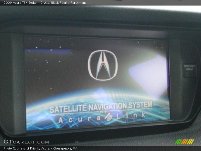 Crystal Black Pearl / Parchment 2009 Acura TSX Sedan