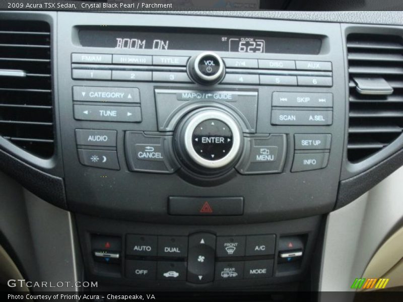 Crystal Black Pearl / Parchment 2009 Acura TSX Sedan