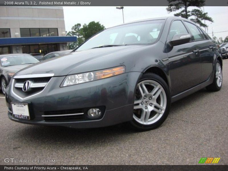 Polished Metal Metallic / Ebony 2008 Acura TL 3.2