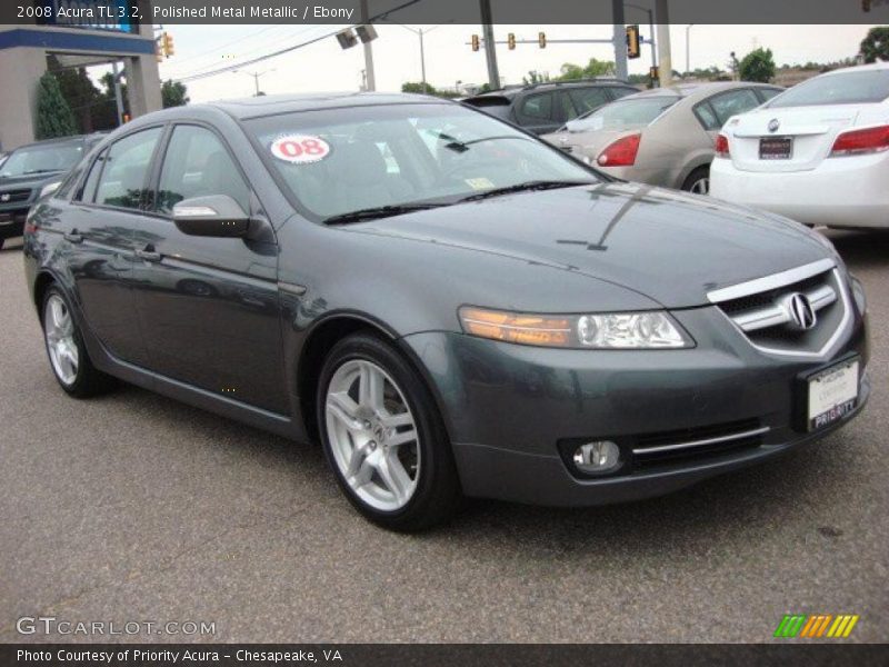 Polished Metal Metallic / Ebony 2008 Acura TL 3.2