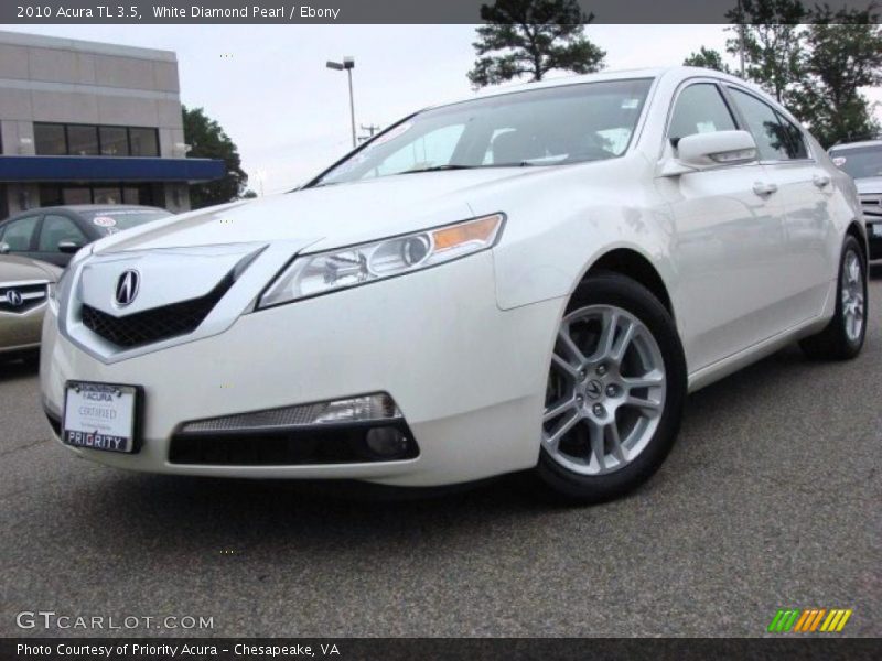 White Diamond Pearl / Ebony 2010 Acura TL 3.5