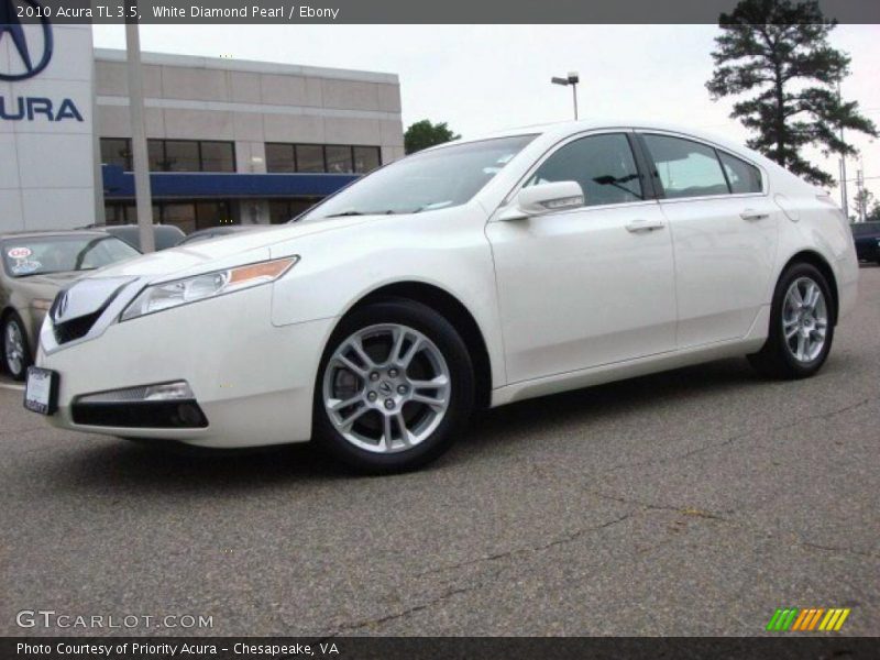 White Diamond Pearl / Ebony 2010 Acura TL 3.5