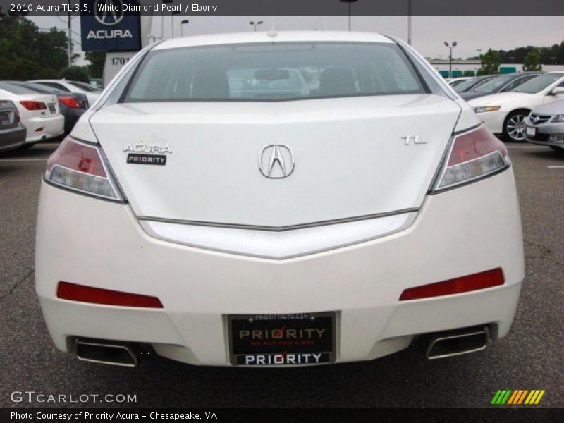 White Diamond Pearl / Ebony 2010 Acura TL 3.5