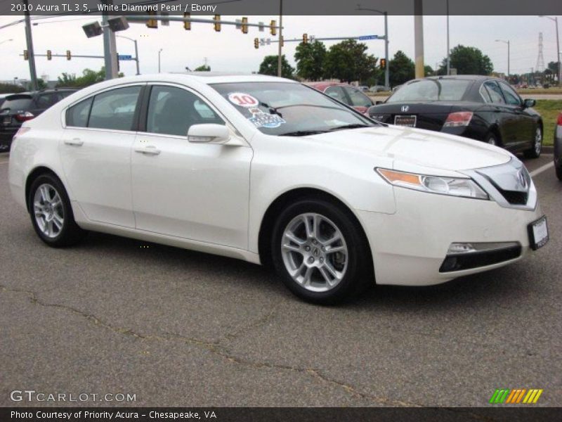 White Diamond Pearl / Ebony 2010 Acura TL 3.5