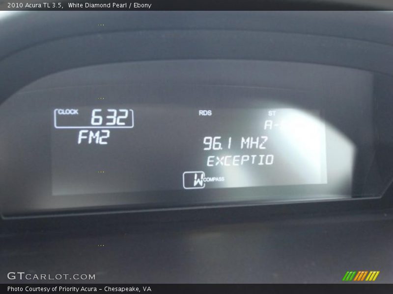 White Diamond Pearl / Ebony 2010 Acura TL 3.5