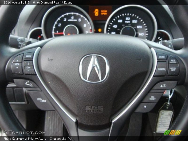 White Diamond Pearl / Ebony 2010 Acura TL 3.5