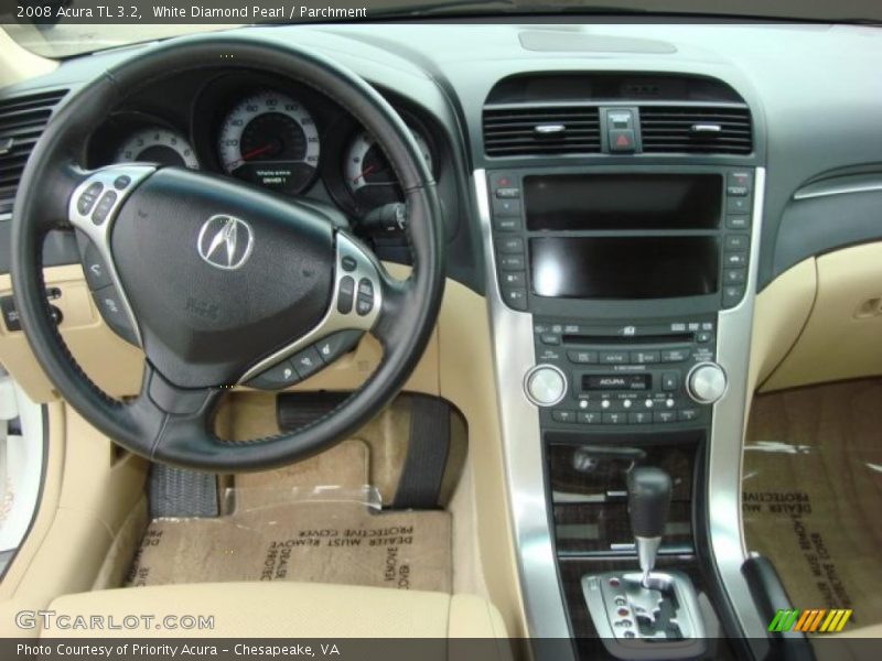 White Diamond Pearl / Parchment 2008 Acura TL 3.2
