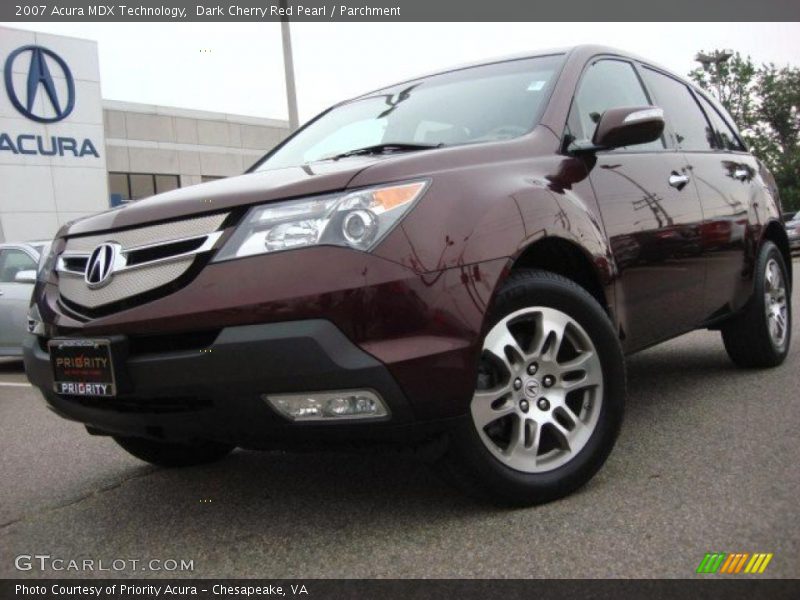 Dark Cherry Red Pearl / Parchment 2007 Acura MDX Technology