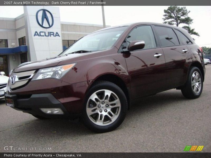 Dark Cherry Red Pearl / Parchment 2007 Acura MDX Technology